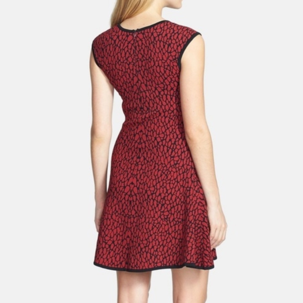 Felicity And Coco Fit & Flare Red & Black Dress M - image 3